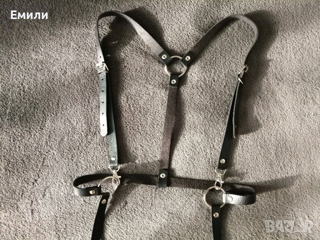 Кожен харнес нашийник колан за тяло, снимка 8 - Колани - 36840357