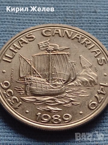 Монета 100 ескудос 1989г. Португалия КОРАБИ ILHAS CANARIAS 34330, снимка 6 - Нумизматика и бонистика - 42711192