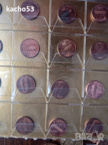 1 цент 1963-2007 г.- 40 броя , САЩ, снимка 3 - Нумизматика и бонистика - 54255223