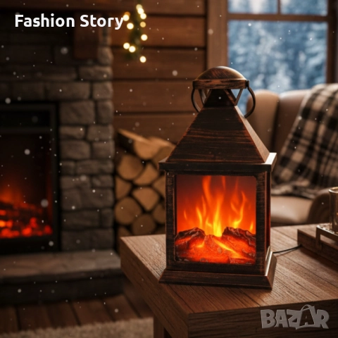 LED Камина-фенер с ефект на тлеещи въглени, снимка 2 - Декорация за дома - 52632002