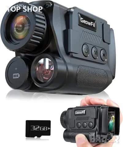 Монокуляр за нощно виждане 4K GeowFiiTech с дисплей, снимка 9 - Камери - 48521785