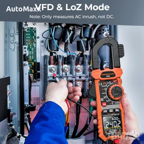 POROMETISTO CM02 Цифрови клещи 1000A 1000V True RMS Мултиметър AC/DC , снимка 7 - Клещи - 54049473