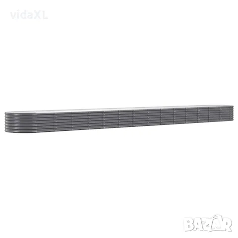 vidaXL Градинска повдигната леха поцинкована стомана антрацит（SKU: 318946）