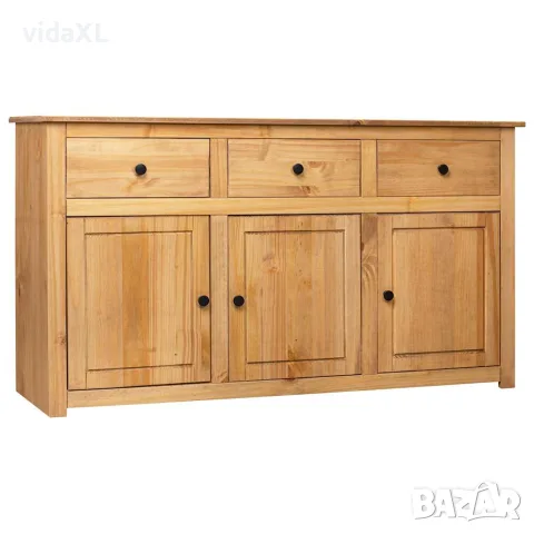 vidaXL Сайдборд, 135x40x80 см, бор масив, стил Панама
