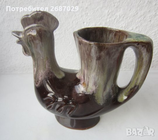 Вази: петел ваза керамика стара фигура статуетка, бонбониера, антика антики, снимка 4 - Статуетки - 30603032