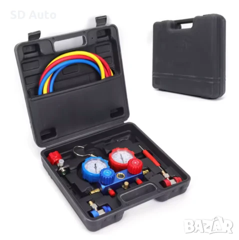 Комплект манометри за климатична система, снимка 4 - Други инструменти - 50497823