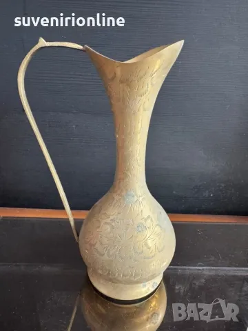 старинна месингова каничка, снимка 2 - Антикварни и старинни предмети - 49644307