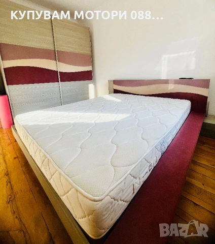 Спалня с Матрак Нани и Подматрачна Рамка и Гардероб и 2 бр Шкафчета , снимка 5 - Спални и легла - 53979854