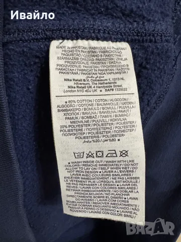 Nike Club Fleece Crew Navy., снимка 3 - Блузи - 48321842