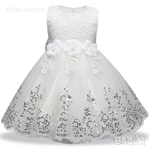 Бяла нова детска рокля за 2/3 год., снимка 1 - Детски рокли и поли - 26822111
