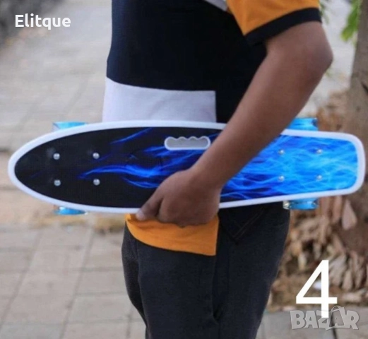 Емблема на градския стил: Скейтборд пениборд със светещи колела - смело каране и неповторими трикове, снимка 4 - Други - 52888649