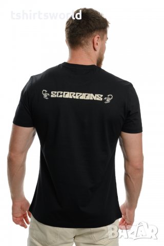 Нова мъжка тениска с дигитален печат на музикалната група Scorpions с гръб, снимка 3 - Тениски - 37699350