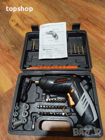 Нова Електрическа отвертка Goldsea 4.2V Безжична отвертка 3.5Nm 1500mAh Зареждане тип C 10 броя..., снимка 10 - Винтоверти - 51629122