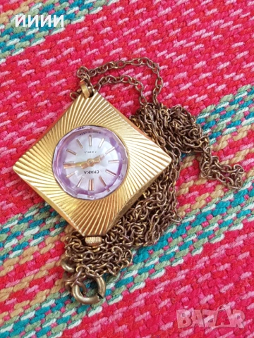 Часовник колие с позлата Чайка, снимка 3 - Дамски - 53925874