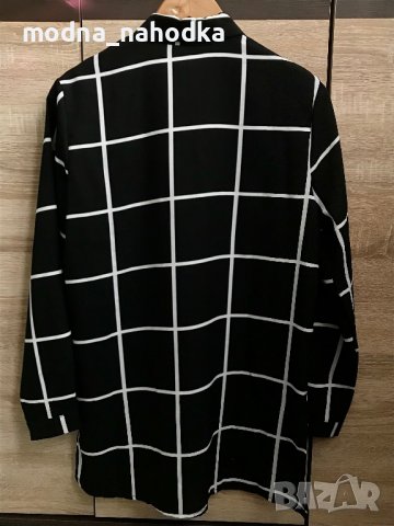 Елегантна риза в черно и бяло, снимка 2 - Ризи - 38705567