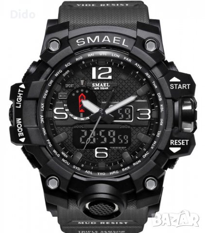 Спортен часовник SMAEL 1545 Black, черен цвят, снимка 4 - Мъжки - 38228400