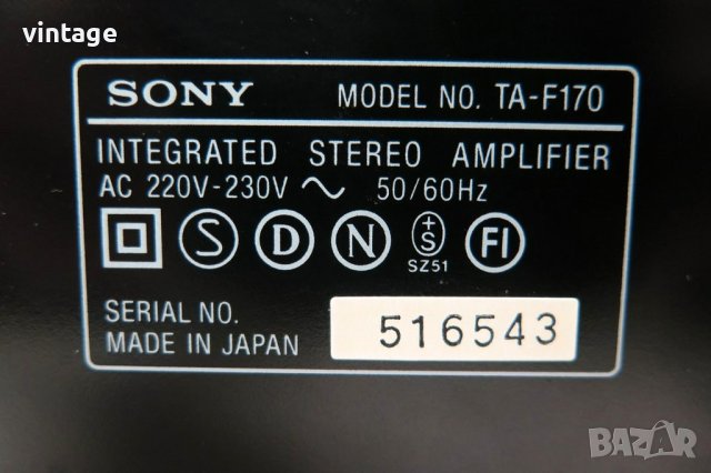Sony TA-F170, снимка 7 - Ресийвъри, усилватели, смесителни пултове - 42812259