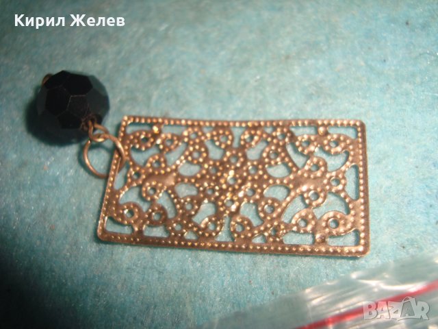 СТАРО ФИЛИГРАННО ИЗРАБОТЕНО ПОЗЛАТЕНО АРТ УКРАШЕНИЕ ВИСУЛКА с ФАСЕТИРАН КРИСТАЛ 14364, снимка 5 - Антикварни и старинни предмети - 35653892