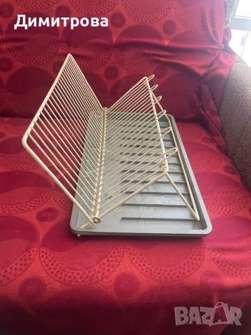 Сушилник метален за чинии /сгъваем/, сушилници за чинии с подложка - 2 бр., снимка 2 - Други - 50175088