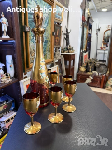 Кристален комплект Бохемия №8102, снимка 5 - Други ценни предмети - 54201862