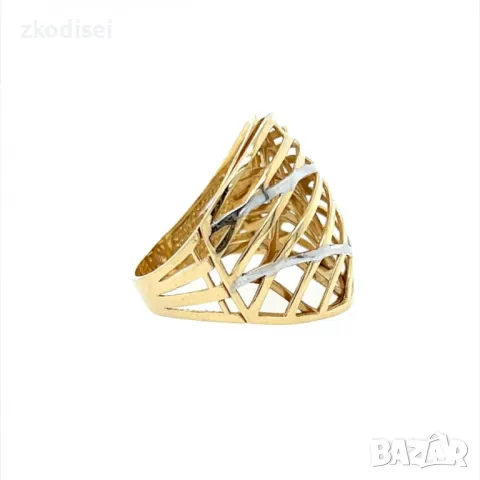 Златен дамски пръстен 4,58гр. размер:56 14кр. проба:585 модел:27327-1, снимка 2 - Пръстени - 47801326