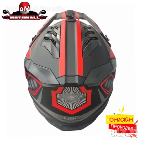 Кросова Каска 127 - Matt Black/Red, снимка 4 - Аксесоари и консумативи - 50401342