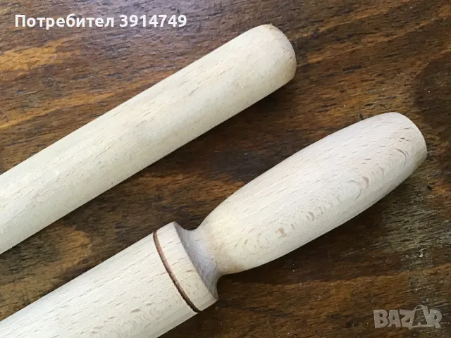 Дървена точилка естествен дъб, френски стил (дълга без дръжки), диаметър 2,6см, дължина 68,5см, снимка 3 - Аксесоари за кухня - 47887033