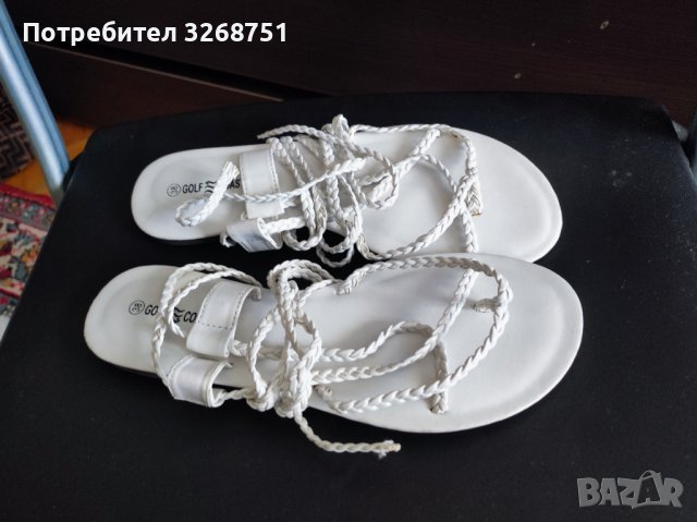 Бели сандали с връзки в Сандали в гр. София - ID38258844 — Bazar.bg