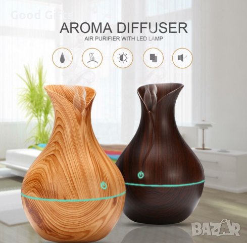 Арома дифузер - овлажнител за въздух с етерични масла, снимка 2 - Други - 29542321