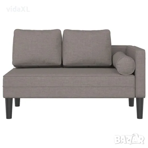 vidaXL Кушетка с възглавници, таупе, текстил, снимка 3 - Кушетки - 56147438