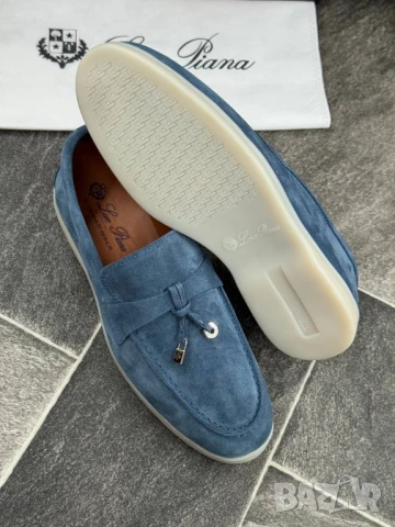 мъжки мокасини от естествен велур loro piana , снимка 3 - Маратонки - 51312389