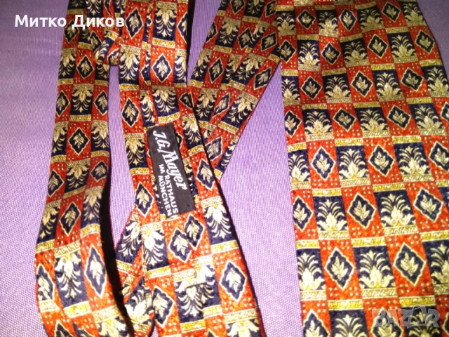 Richel J.G. Mayer Hand made in Spain tie вратовръзка нова маркова100% коприна маде ин Spain, снимка 3 - Други - 51766228