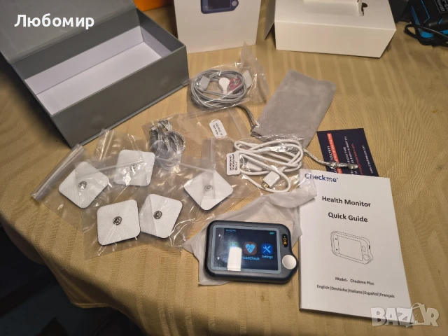 CheckMe ЕКГ монитор със сензорен екран, запис на ЕКГ 30s/60s/5min, анализ ЕКГ изкуствен интелект,

, снимка 3 - Медицинска апаратура - 50852960