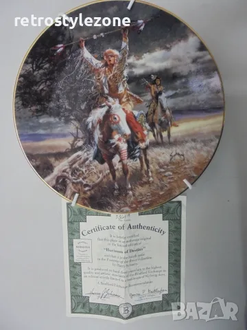 № 8743 Стара колекционерска декоративна порцеланова чиния – „Horizons of Destiny“, снимка 3 - Други ценни предмети - 55781518