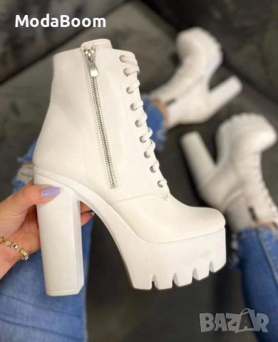 Дамски боти на ток, снимка 4 - Дамски обувки на ток - 36641641