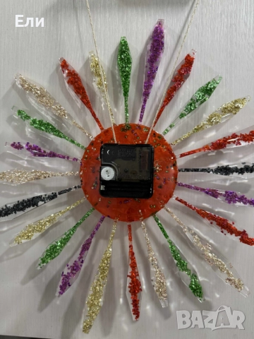 Часовник - слънце - уникална ръчна изработка, снимка 6 - Стенни часовници - 52967940