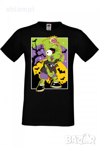 Мъжка тениска The Simpsons Bart Simpson 01,Halloween,Хелоуин,Празник,Забавление,Изненада,Обичаи,
