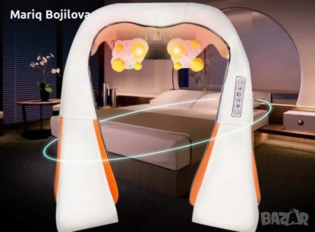 Шиацу 4D масажор за врат, гръб, плешки и рамене с функция затопляне , снимка 2 - Масажори - 49801252