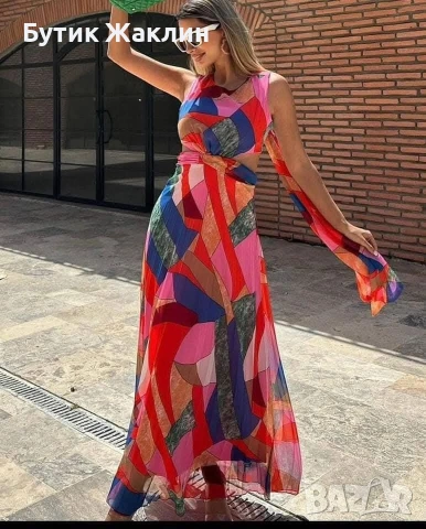 Дълга шифонена рокля 