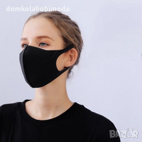Черна Неопренова маски за лице, снимка 5 - Медицински консумативи - 31809014