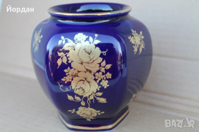 Немска ваза порцелан ''Cobalt'' , снимка 2 - Вази - 51392840