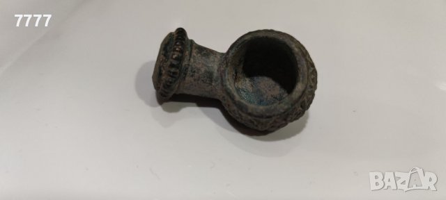 Старинна османска бронзова лула за опиум - тютюн , снимка 5 - Антикварни и старинни предмети - 39584384