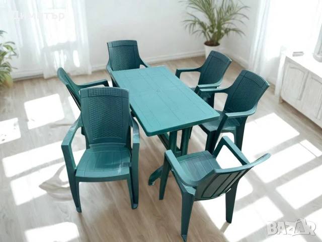 Комплект маса + 6 стола или 4 стола-2 цвята и размери маси мод.4, снимка 4 - Маси - 54235191