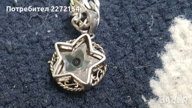Сребърен ланец звезда 925, снимка 3 - Колиета, медальони, синджири - 39477329