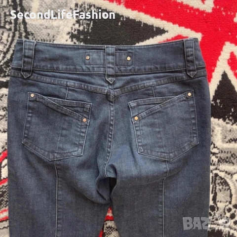 Дамски дънки Karen Millen England, размер US 6 UK 10 EU 38 тъмно сини , снимка 6 - Дънки - 53107483