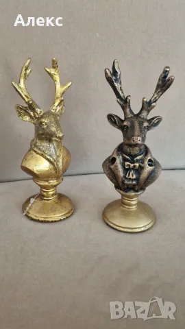 Бюстове елени– джентълмени:)– 14см, снимка 4 - Колекции - 48071241