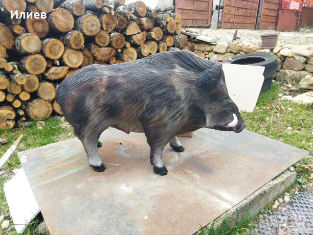 Декорация керамика диво прасе,глиган, снимка 2 - Статуетки - 44553443