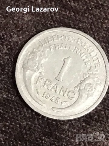 1 франк Франция 1948, снимка 1 - Нумизматика и бонистика - 35067754