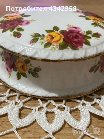 “ Cottage Rose” Германия. Кутия за бижута., снимка 4 - Антикварни и старинни предмети - 52497222