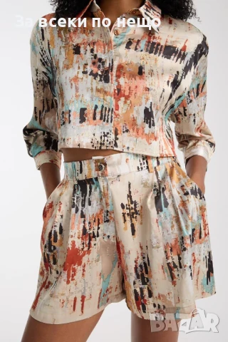 Miu Miu Дамски Сатенен Летен Комплект🔝Дамски Къс Екип Сатен Миу Миу Код A644, снимка 5 - Комплекти - 50592698